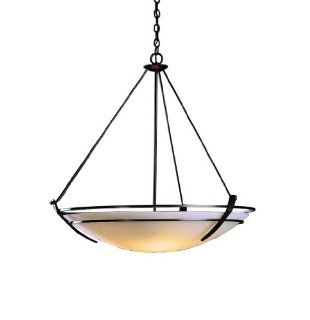Hubbardton Forge 19443010 03 G170 Transitional Styled 3 Light Pendant with Opal Glass Shades, Mahogany Finish   Ceiling Pendant Fixtures  
