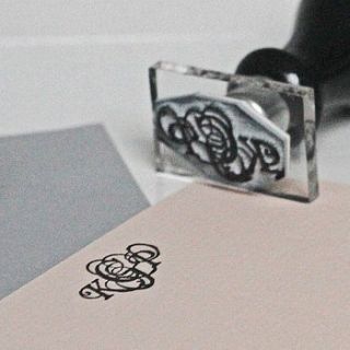 personalised monogram stamp by stompstamps