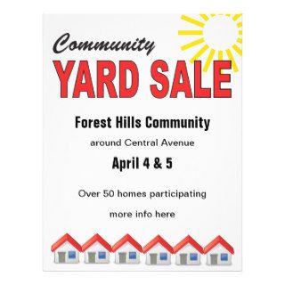 Community Yard Sale custom text flyer Flyers