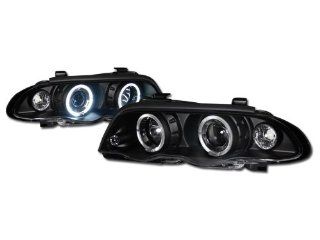 Blk Dual Halo Rims Projector Head Lights Lamp Corner Signal Bmw E46 4D/4Dr Automotive