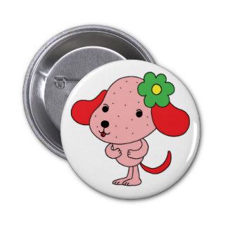 Cartoon character   Strawberry dogcc Pinback Buttons