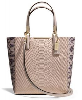 COACH MADISON MINI NORTH/SOUTH BONDED TOTE IN PYTHON EMBOSSED LEATHER   COACH   Handbags & Accessories