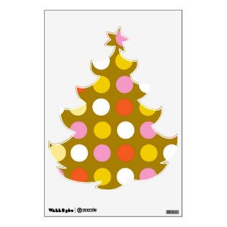Bright color polka dots. Yellow, pink, white Room Decals