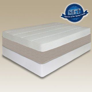 14" Sleep Master Deluxe Grand Memory Foam Mattress & Bi Fold Box Spring Set  Queen   Mattress And Box Spring Sets