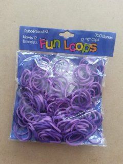 Fun Loops Bandz 300 Purple Two Toned Rubber Loom Bands Toys & Games