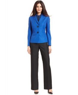 Le Suit Contrast Color Blazer Pantsuit & Scarf   Suits & Suit Separates   Women