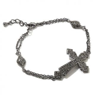 Joan Boyce "New Cross" Pavé Crystal Link 7" Bracelet