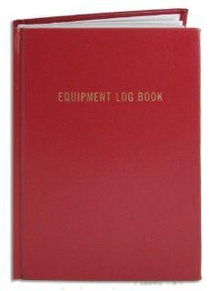 BookFactory Equipment Log Book   168 Pages, Red Cover, Smyth Sewn Hardbound, 8 7/8" x 11 1/4" (LOG 168 LEL A LRT10)  Record Books 