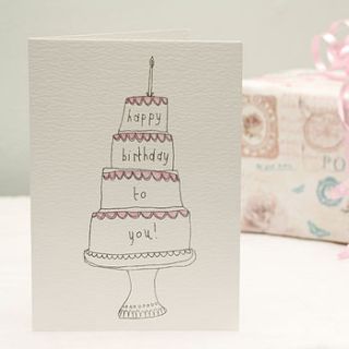 'happy birthday to you' card by death by tea