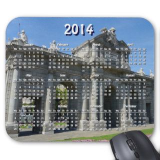 madrid, spain 2014 calendar mouse pads