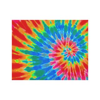 Red and Blue Tie Dye 14"x11" Art Gallery Wrapped Canvas