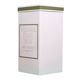 personalised flora wedding post box by dreams to reality design ltd