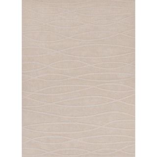 Hand woven Solid Ivory/ White Wool Rug (8' x 11') JRCPL 7x9   10x14 Rugs