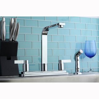 Chrome Two handle Kitchen Faucet with Sidesprayer Other Plumbing