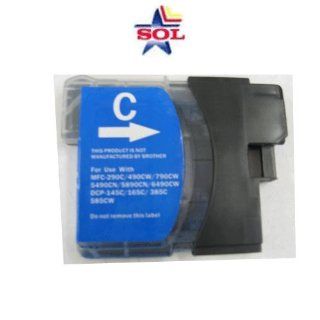 Compatible Brother Lc61c (Fits Lc65c) Cyan Inkjet Cartridge for Dcp 165c, Dcp