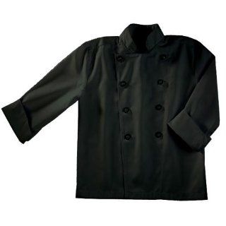 Chef Works CWBJ BLK Kid's Chef Coat, Black, Medium