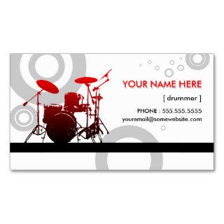 drummer rings business card template