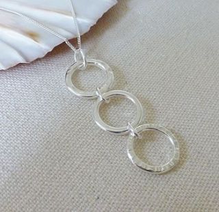 trinity silver necklace by anne reeves jewellery