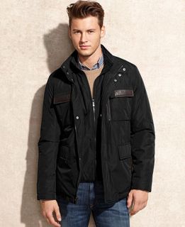Cole Haan Jacket, Utility Four Pocket Leather Trim Jacket   Coats & Jackets   Men