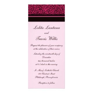 Pink Leopard Wedding Invitations