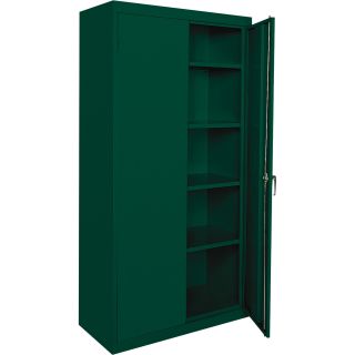Sandusky Lee Commercial Grade All Welded Steel Cabinet — 36in.W x 24in.D x 72in.H, Dark Green, Model# CA41362472-08  Storage Cabinets