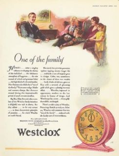 One of the family Westclox Alarm Clock ad 1929 McCall's Entertainment Collectibles