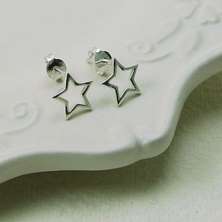open star stud earrings by highland angel