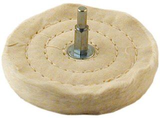 Enkay 164 C 4" Spiral Sewn Mounted Buffing Wheel   42 Ply with 1/4" Shank   Power Rotary Tool Buffing Wheels  