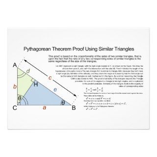 Pythagorean Theorem Proof Using Similar Triangles Custom Invitations