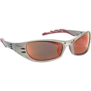 3M Fuel™ Safety Glasses — Red Mirror, Model# 90987-80025  Eye Protection