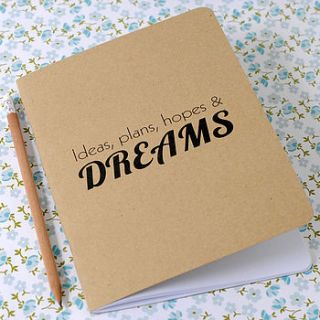 ideas, plans, hopes and dreams notebook by the green gables