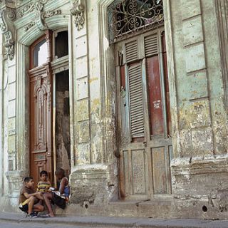 street children, old havana, cuba, art print by paul cooklin