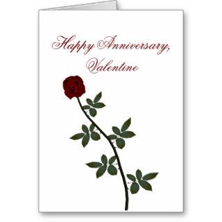 "Happy Anniversary, Valentine" Greeting Cards
