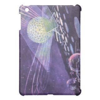 Vintage Science Fiction Glowing Orb with Aliens iPad Mini Covers