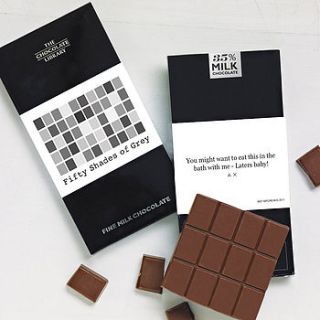 'fifty shades of grey' chocolate bar by quirky gift library