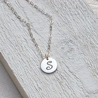 personalised silver initial necklace by indivijewels