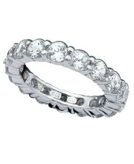 CRISLU Ring, Platinum Over Sterling Silver Cubic Zirconia Eternity Band (3 5/8 ct. t.w.)   Fashion Jewelry   Jewelry & Watches