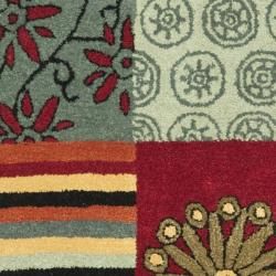 Handmade Soho Patchwork Multi New Zealand Wool Runner (2'6 x 12') Safavieh Runner Rugs