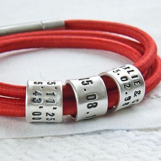 personalised red storyteller bracelet by sally clay