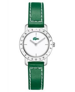 Lacoste Watch, Womens Green Leather Strap 2000439   Watches   Jewelry & Watches