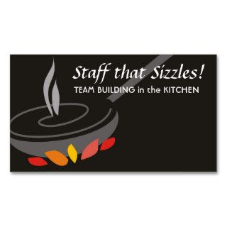 Steaming aromas frying pan skillet business cards