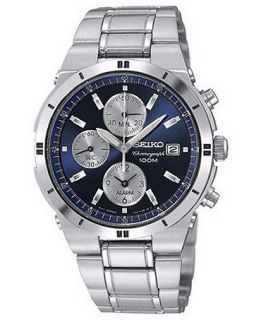Seiko Watch, Mens Chronograph Stainless Steel Bracelet 38mm SNA695   Watches   Jewelry & Watches