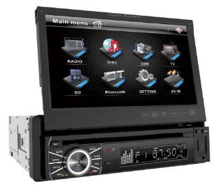 Power Acoustik In Dash DVD AM/FM Receiver with 7 Inch Flip Out Touchscreen Monitor and USB/SD Input  Vehicle Dvd Players 