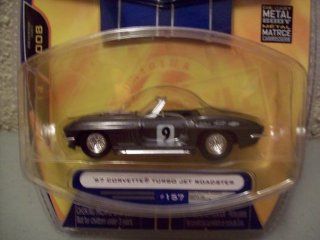 Jada Big Time Muscle Charcoal 1967 Corvette Turbo Jet Roadster 164 Scale Die Cast Car Collectible #157 Toys & Games