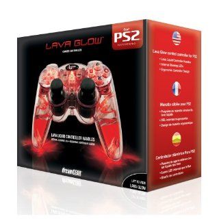 Playstation 2  Lava Glow Wired Controller in gift box   Red Video Games