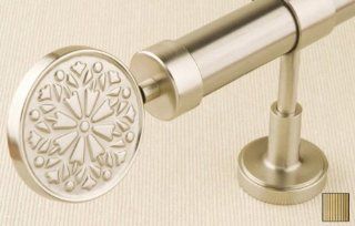 WinarT USA 8.1136.30.05.400 Liber 1136 Curtain Rod Set   1.25 in.   Antique Brass   157 in.   Window Treatment Curtains
