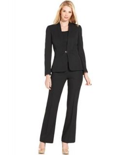 Tahari by ASL Suit, Collarless Pinstriped Jacket, Shell & Trousers   Suits & Suit Separates   Women