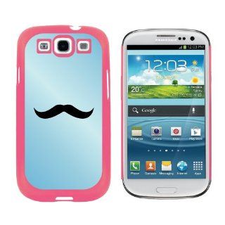 Mustache Funny Blue   Snap On Hard Protective Case for Samsung Galaxy S3   Pink Cell Phones & Accessories