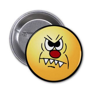 Scary Smiley Face Grumpey Pins