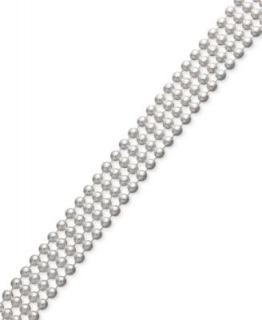 Giani Bernini Sterling Silver Bracelet, Three Strand Dot Dash Link Chain   Bracelets   Jewelry & Watches